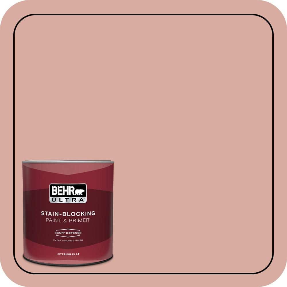 BEHR ULTRA 1 qt. #T17-06 Everythings Rosy Extra Durable Flat Interior Paint & Primer