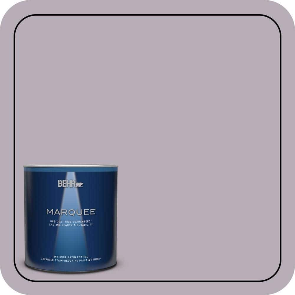 BEHR MARQUEE 1 qt. #670F-4 Silverberry Satin Enamel Interior Paint & Primer