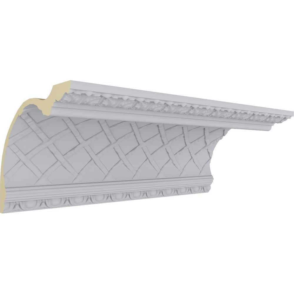 Ekena Millwork 15-3/8 in. x 12 in. x 94-1/2 in. Polyurethane Brightton Crown Moulding (2)