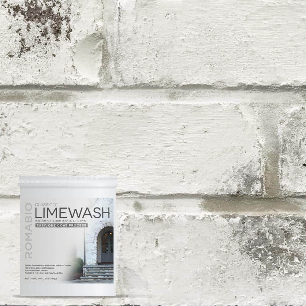 ROMABIO 1-qt. Avorio White Limewash Interior/Exterior Paint