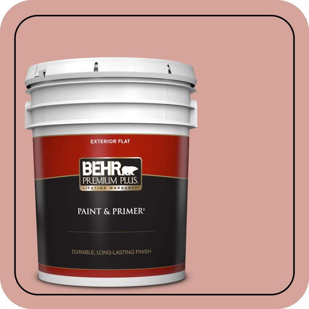 BEHR PREMIUM PLUS 5 gal. #S160-3 Bubble Shell Flat Exterior Paint & Primer