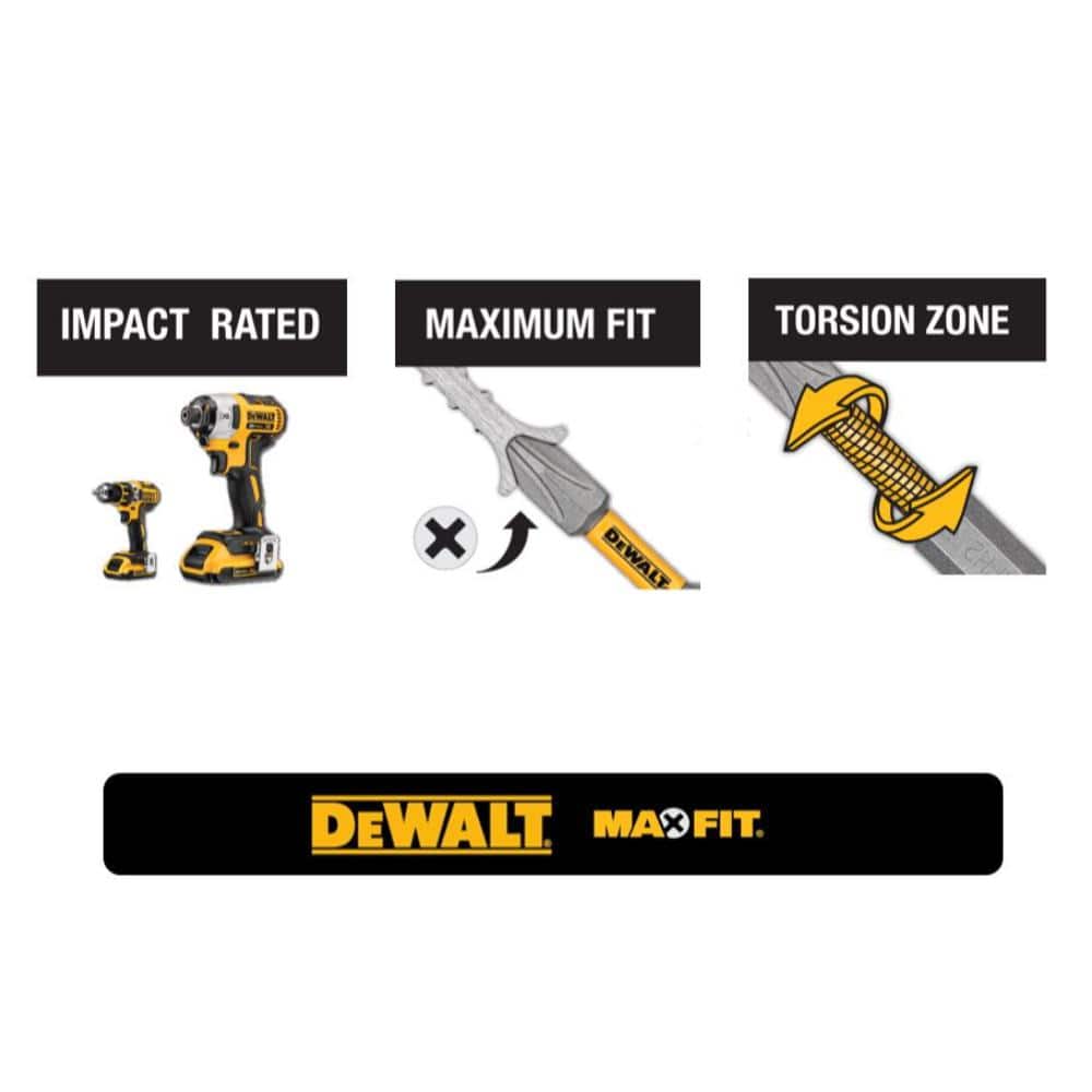 DEWALT MAXFIT Right Angle Magnetic Attachment with Black and Gold Drill Bit Set (14-Piece) (2)