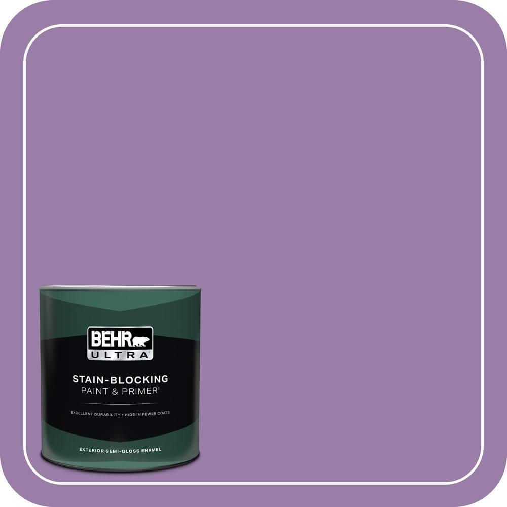 BEHR ULTRA 1 qt. #MQ4-61 Lilac Intuition Semi-Gloss Enamel Exterior Paint & Primer