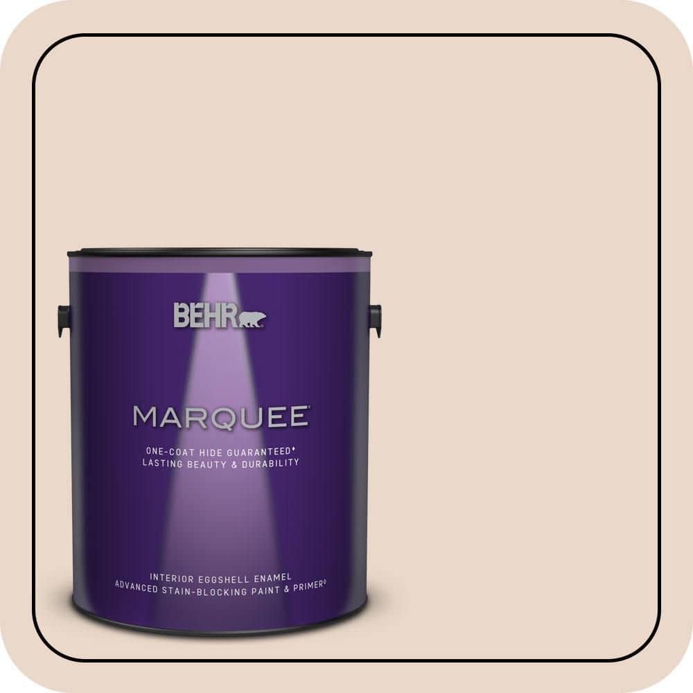 BEHR PREMIUM PLUS 5 gal. #ECC-59-2 Siesta Tan Semi-Gloss Enamel Low Odor Interior Paint & Primer (1)