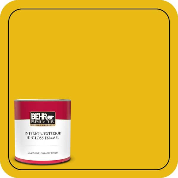 BEHR PREMIUM PLUS #390B-7 Lemon Lime Enamel Low Odor & Primer (4)