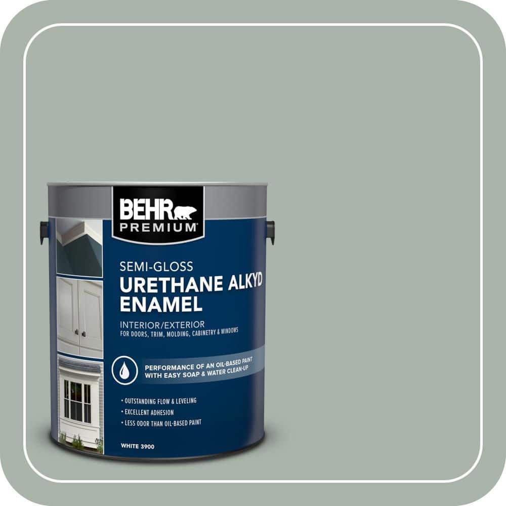 BEHR PREMIUM 1 gal. #BXC-38 Alpine Air Urethane Alkyd Semi-Gloss Enamel Interior/Exterior Paint