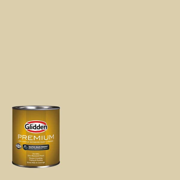 Glidden Premium 1 qt. PPG1099-3 Lovely Linen Satin Exterior Latex Paint (2)