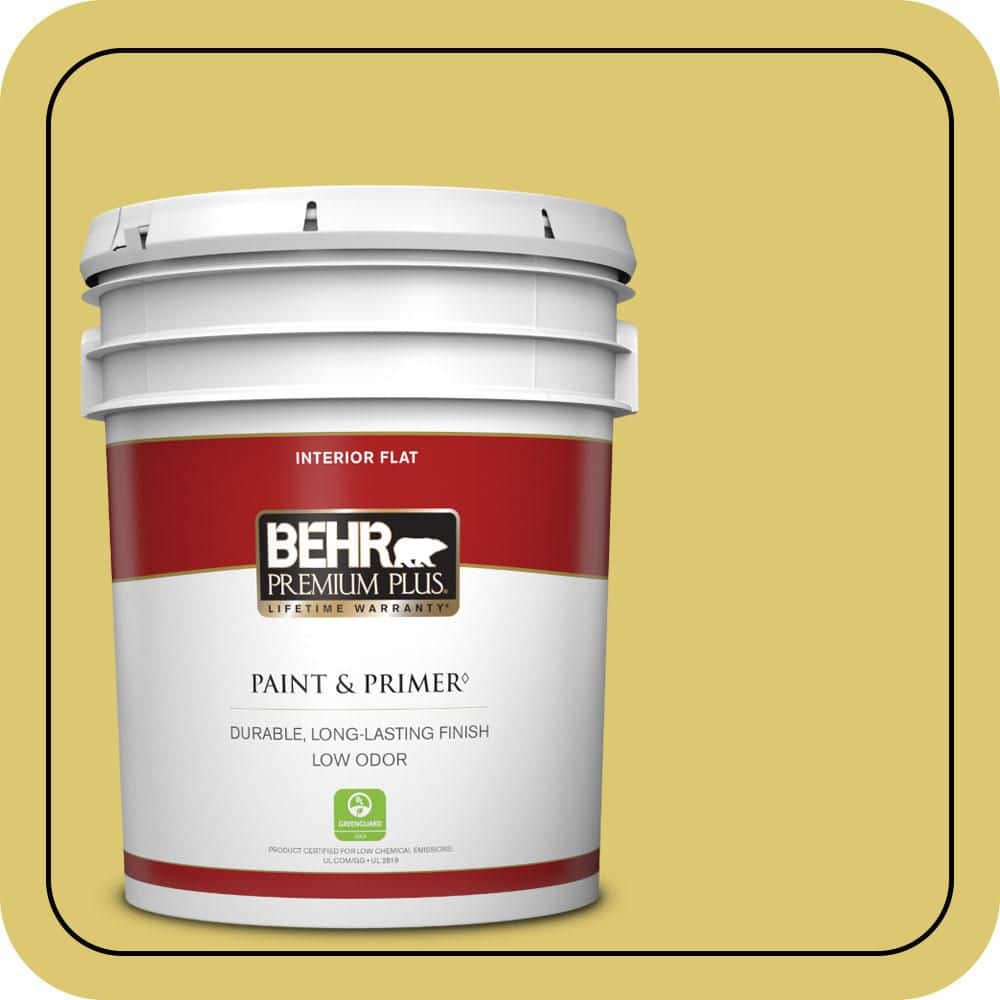 BEHR PREMIUM PLUS 5 gal. #P330-5 Midori Flat Low Odor Interior Paint & Primer