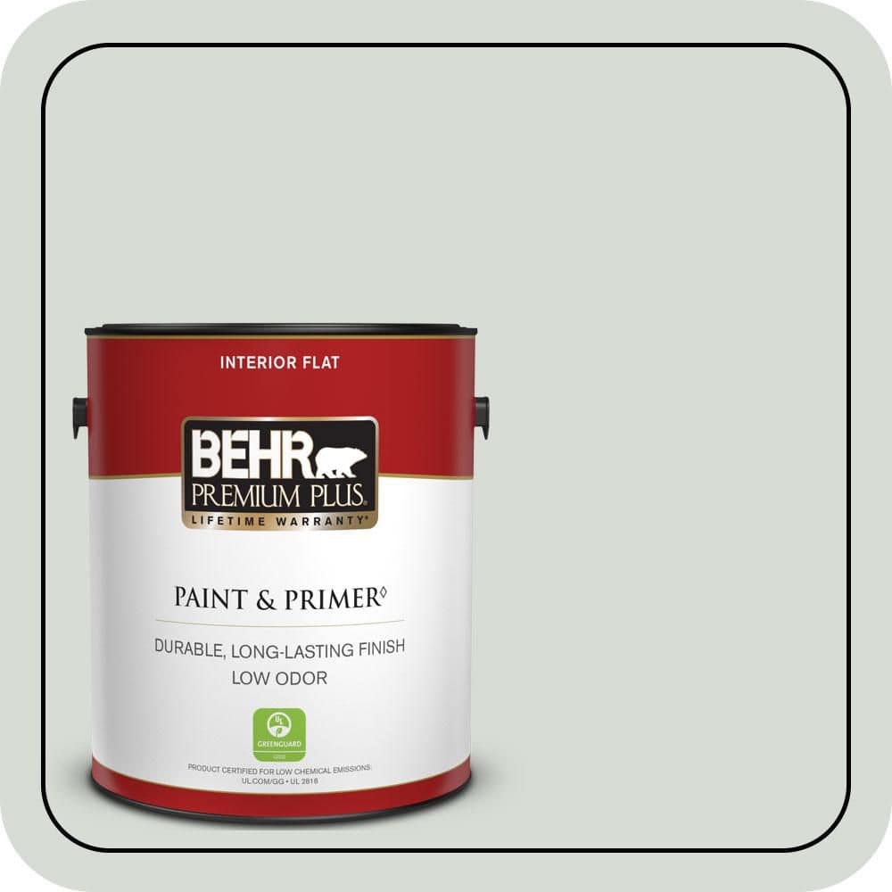 BEHR PREMIUM PLUS 1 gal. #PWN-67 Nurture Flat Low Odor Interior Paint & Primer