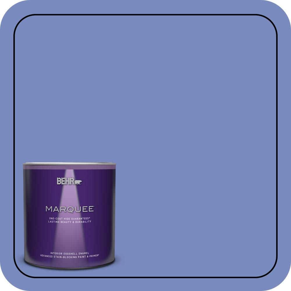 BEHR MARQUEE 1 qt. #600B-5 Larkspur Bouquet Eggshell Enamel Interior Paint & Primer
