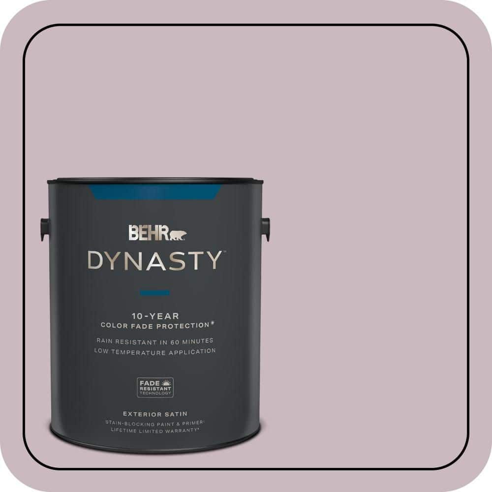 BEHR DYNASTY 1 gal. #690E-3 Iris Pink Satin Enamel Exterior Stain-Blocking Paint & Primer