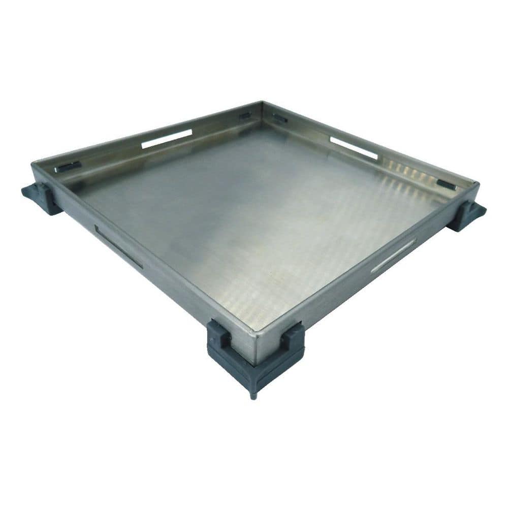 RELN Flip series 6 in. x 6 in. Stainless Steel Shower Drain with Tile Insert and USA Flag Drain Cover (2)