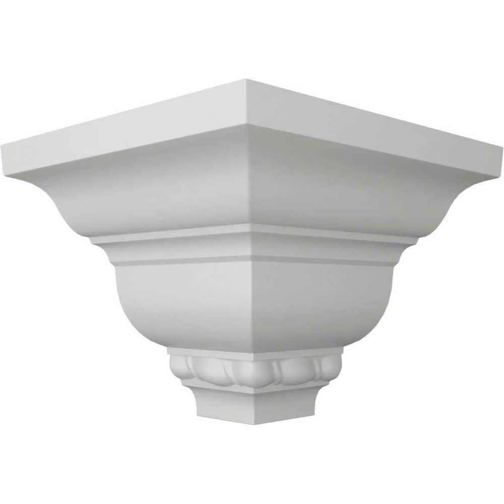 Ekena Millwork 3 in. x 3 in. x 3 in. Urethane Outside Corner Moulding (Matches Moulding MLD02X02X04CR) (3)