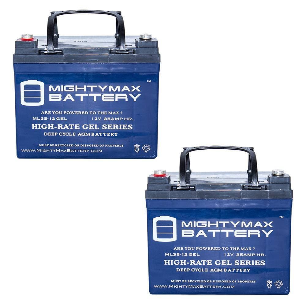 MIGHTY MAX BATTERY 12V 35AH GEL Replacement for Drive Medical Ventura 4 Scooter - 2 Pack