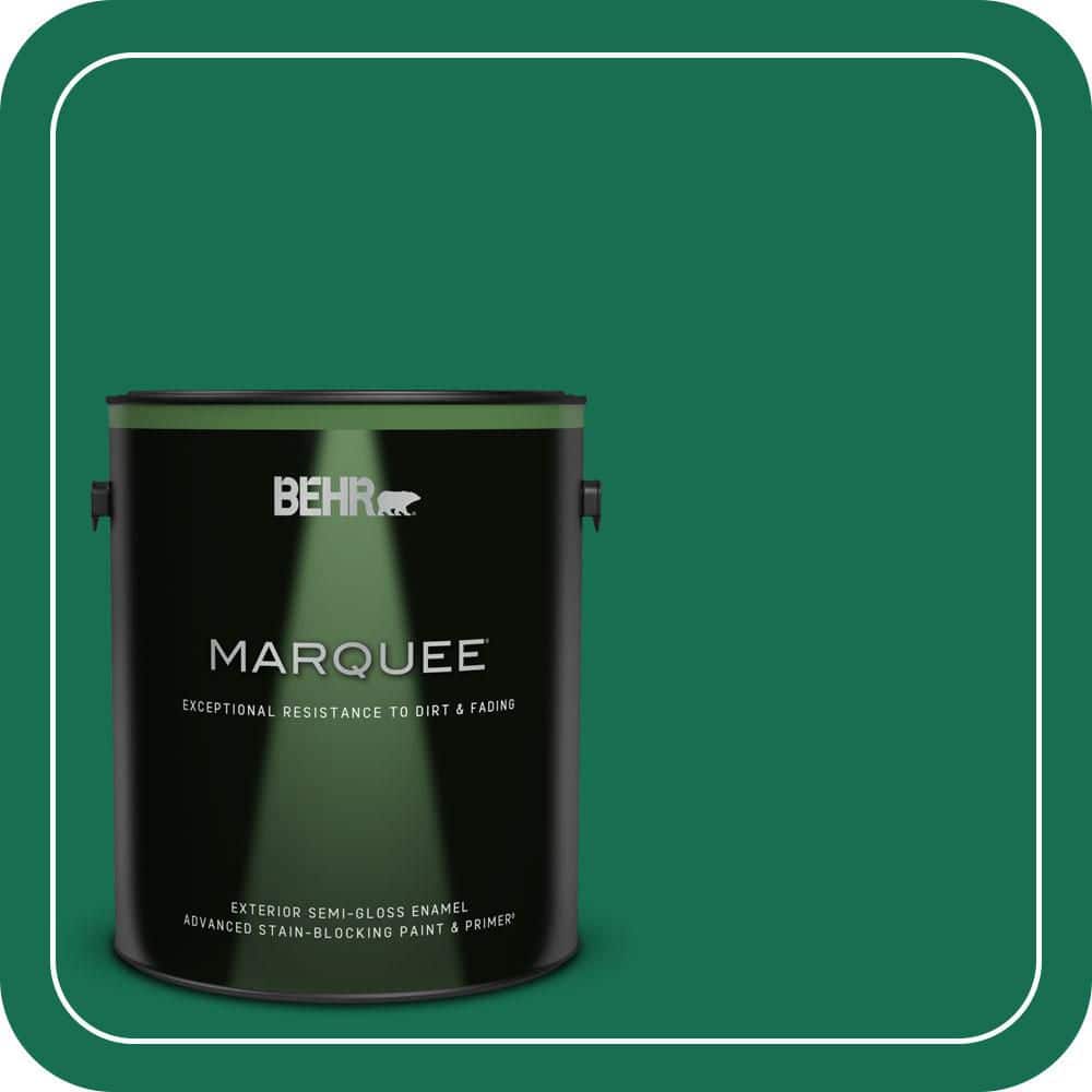 BEHR MARQUEE 1 gal. #S-H-470 Precious Emerald Semi-Gloss Enamel Exterior Paint & Primer (1)