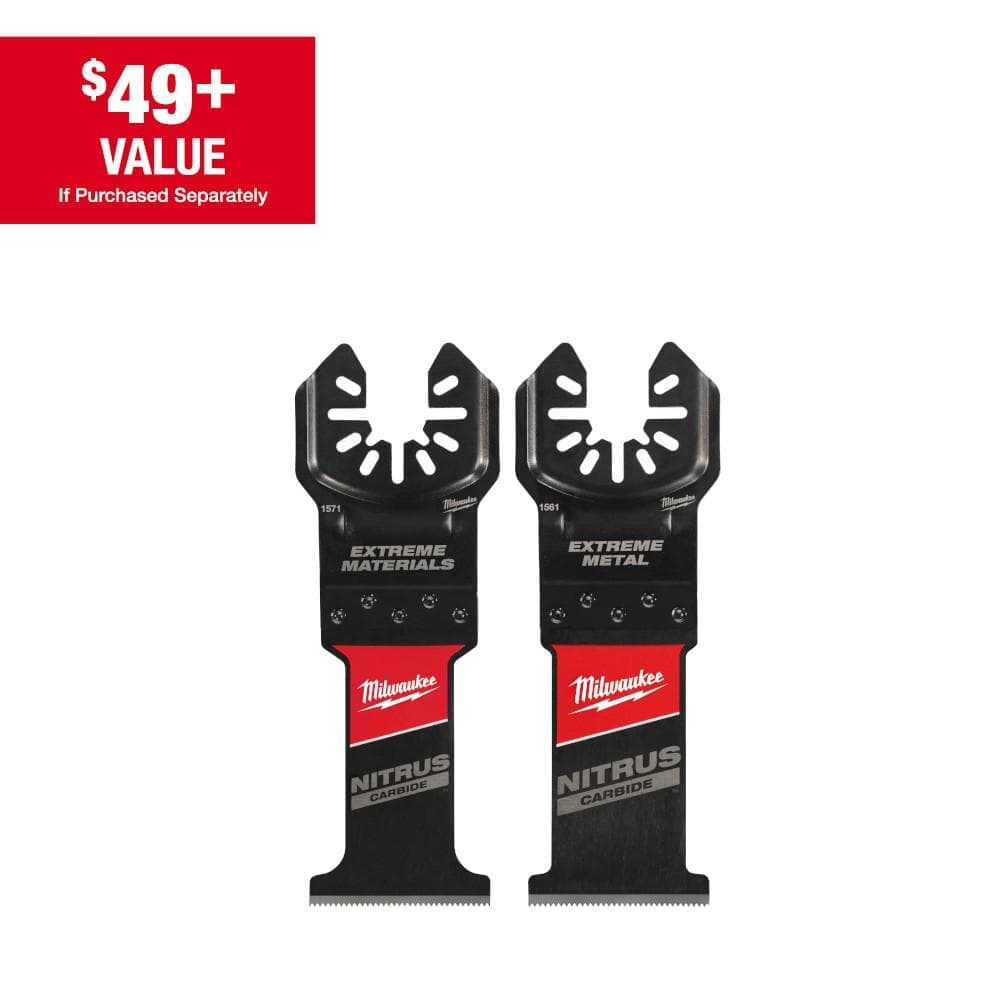 Milwaukee Nitrus Carbide Extreme Materials Blade with Nitrus Carbide Extreme Metal Cutting Oscillating Tool Blade (2-Pack)