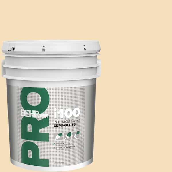 BEHR PRO 5 gal. #320E-2 Cracked Wheat Semi-Gloss Interior Paint (2)