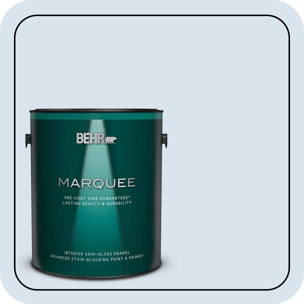BEHR MARQUEE 1 gal. #590A-1 Icelandic Semi-Gloss Enamel Interior Paint & Primer