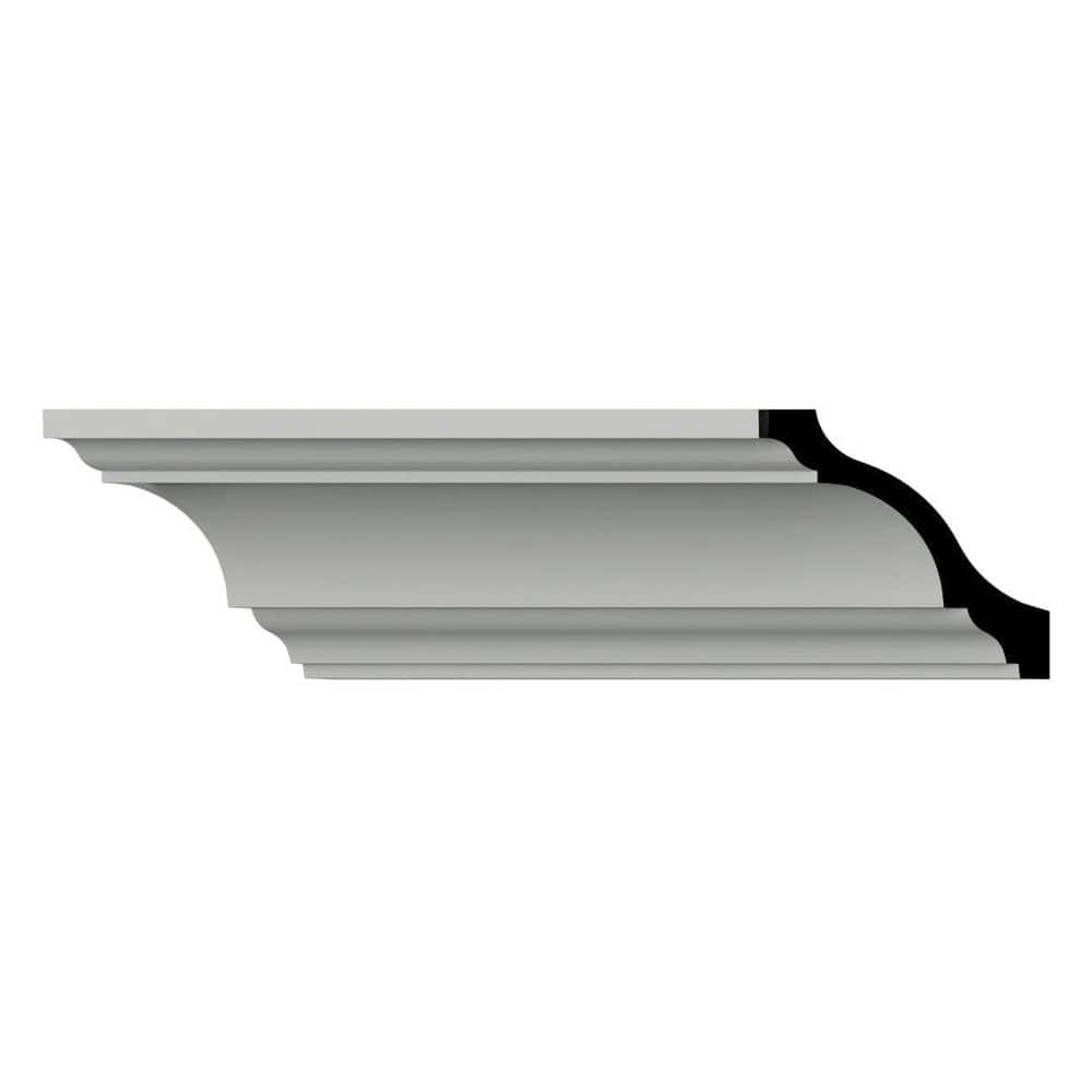 Ekena Millwork Austin 4 in. D x 5.5 in. W x 96 in. L Polyurethane Crown Moulding (3)