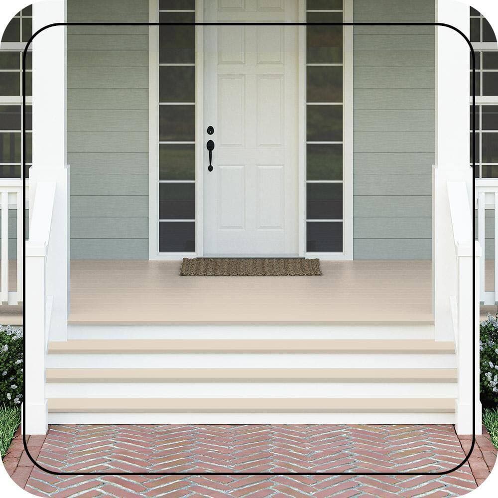 BEHR PREMIUM 1 gal. #N240-1 Cascade Beige Textured Low-Lustre Enamel Interior/Exterior Porch and Patio Anti-Slip Floor Paint (3)