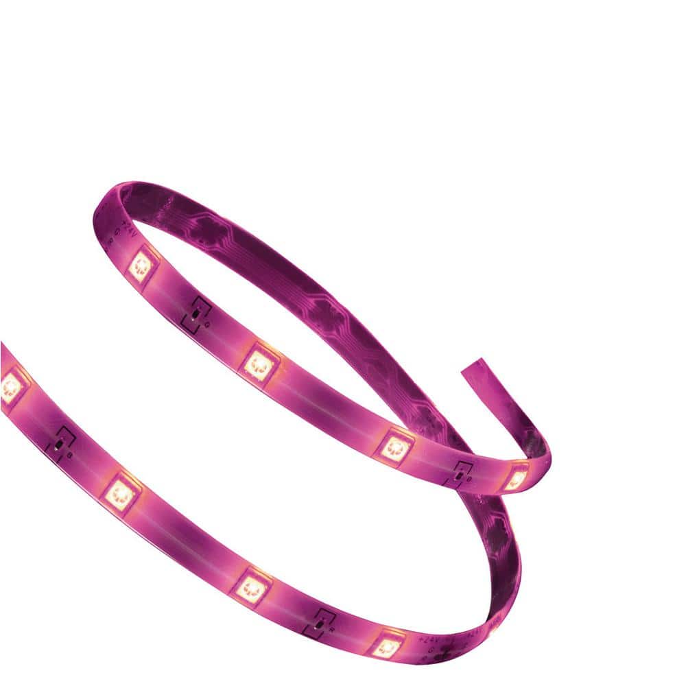 EcoSmart 32.8 ft. RGB Color Changing Dimmable LED Strip Light with Remote Control (2)