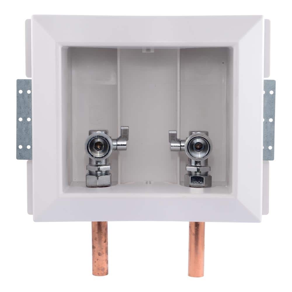 HOLDRITE 1/2 in. Copper x 3/4 in. Male Hose Thread Fire-Rated Washing Machine Outlet Box (3)