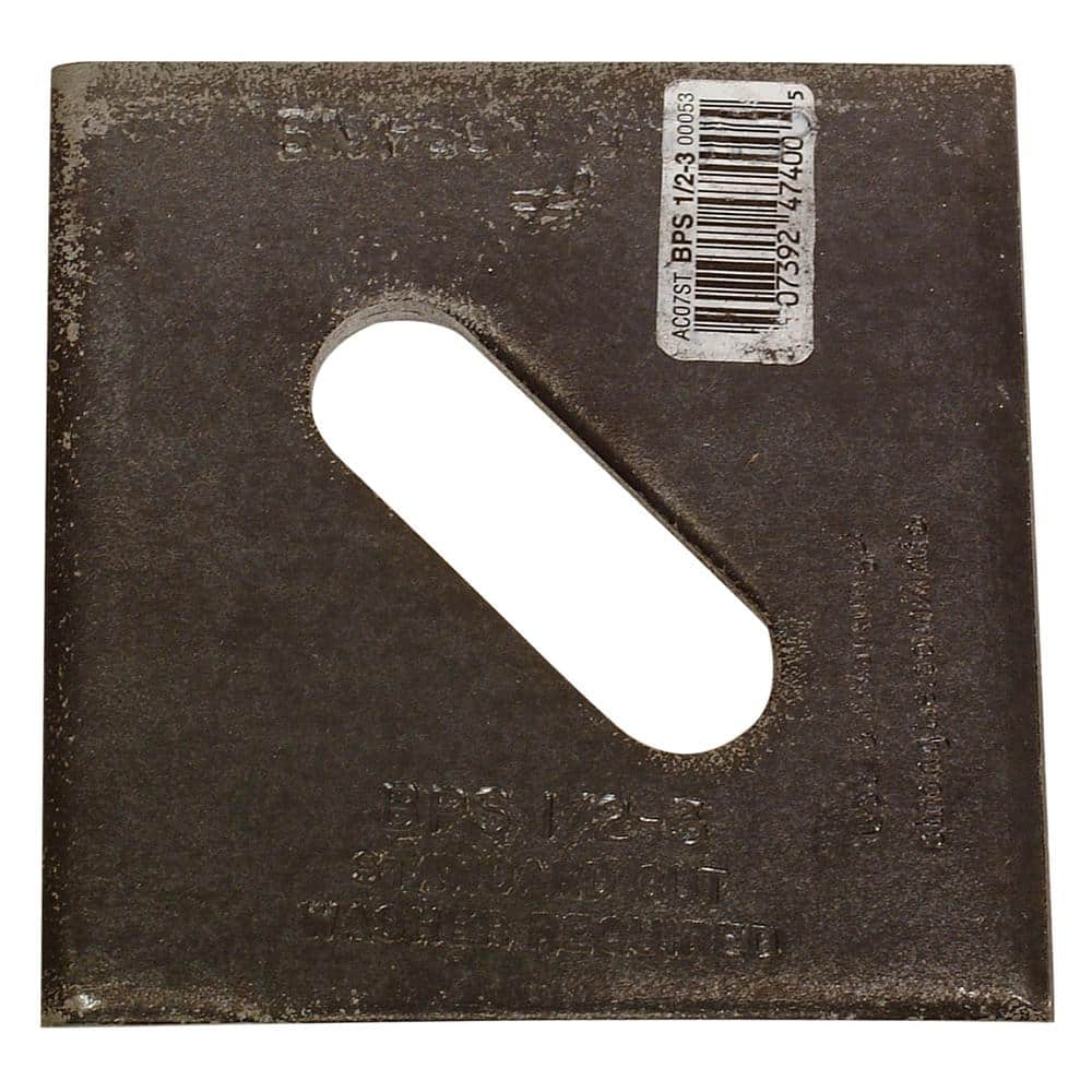 Simpson Strong-Tie BPS 3 in. x 3 in. Slotted Bearing Plate with 1/2 in. Bolt Dia. (1)