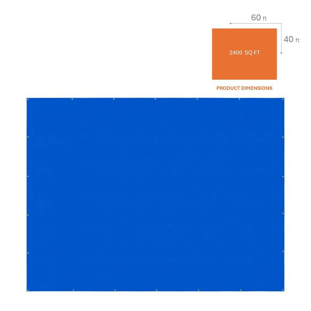 Everbilt 40 ft. x 60 ft. Blue Medium Duty Tarp (4)