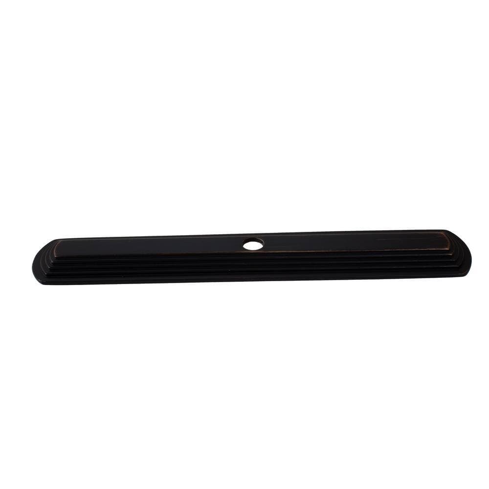 GlideRite 6 in. Oil Rubbed Bronze Narrow Rounded Rectangle Knob Cabinet Backplates (10-Pack) (2)