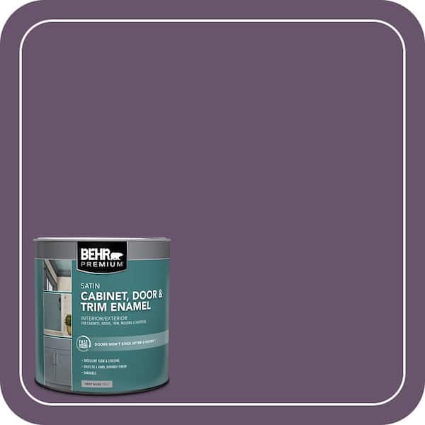 BEHR PREMIUM 1 qt. #M100-6 Vintner Satin Enamel Interior/Exterior Cabinet, Door & Trim Paint (2)