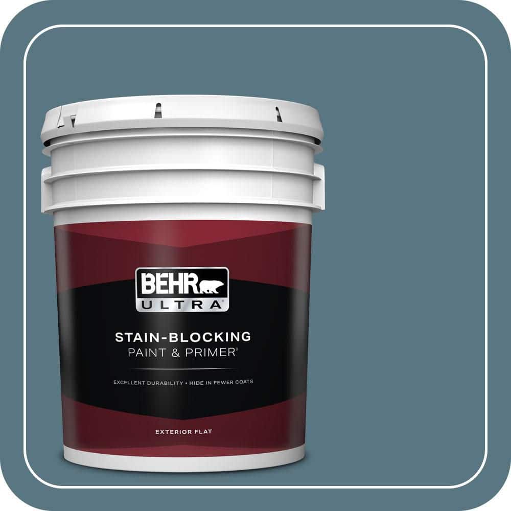 BEHR ULTRA 5 gal. #MQ5-26 Hampton Surf Flat Exterior Paint & Primer