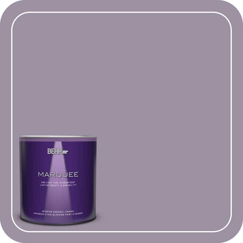 BEHR MARQUEE 1 qt. #660F-5 Amethyst Phlox Eggshell Enamel Interior Paint & Primer (1)