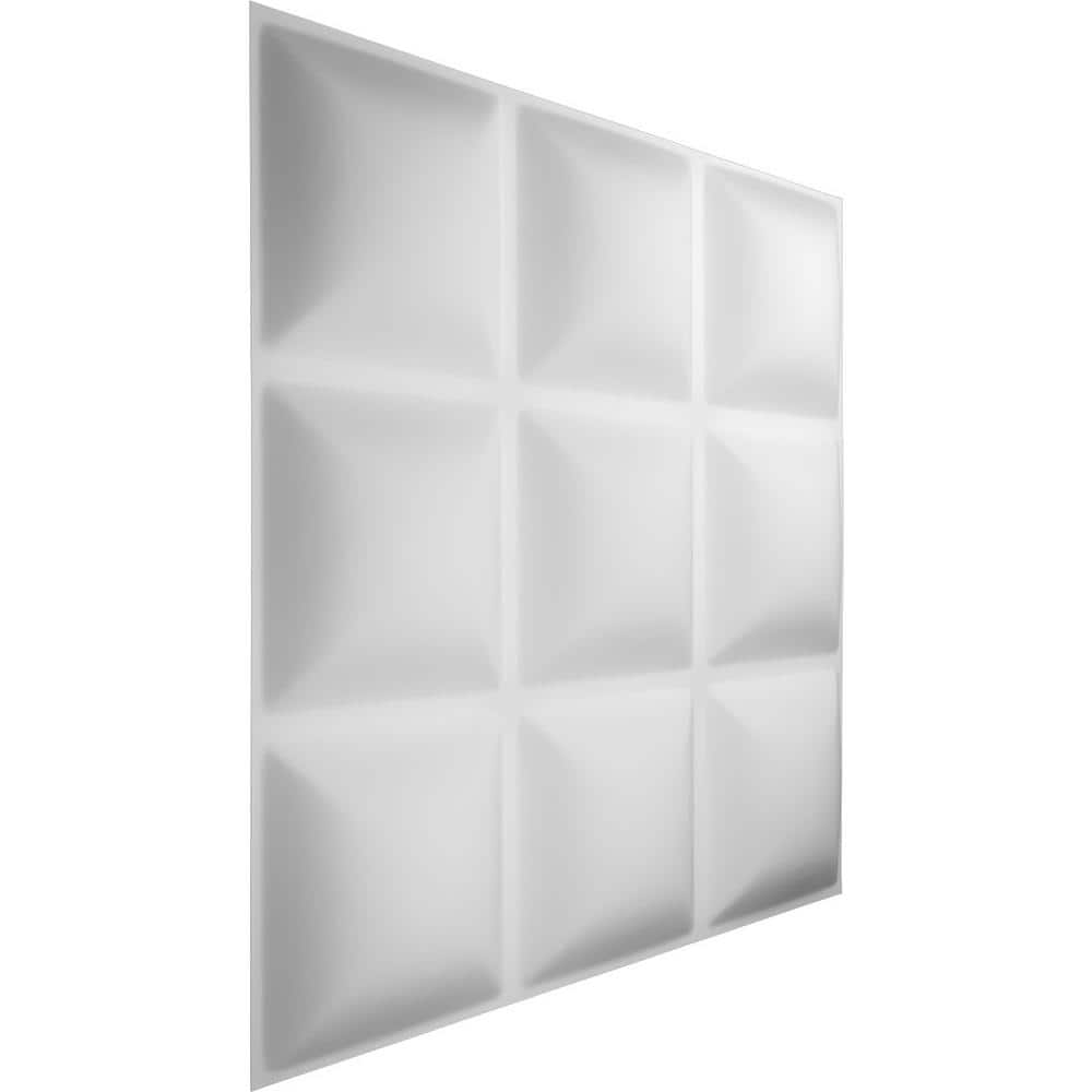 Ekena Millwork 3/16 in. 19-5/8 in. 19-5/8 in. PVC White Classic EnduraWall Decorative 3D Wall Panel ( sq. ft.) (3)