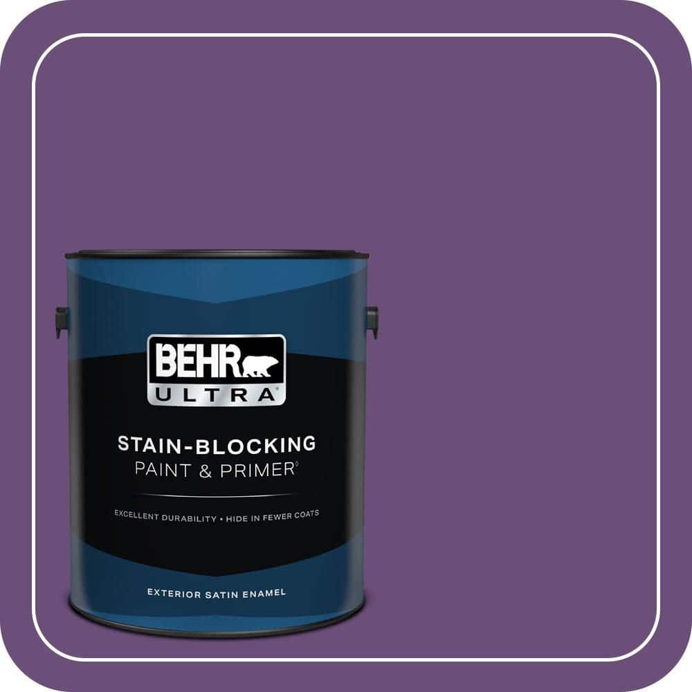BEHR ULTRA 1 gal. #660B-7 Exotic Purple Satin Enamel Exterior Paint & Primer