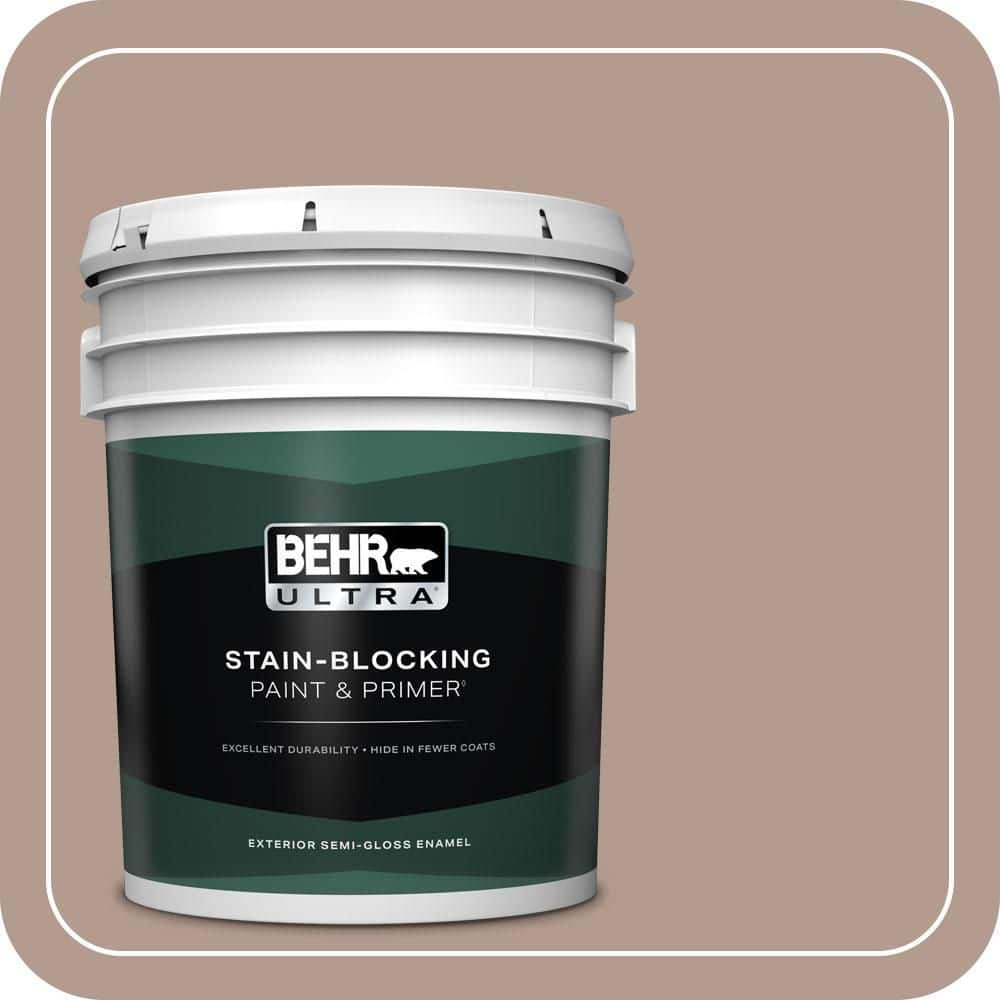 BEHR ULTRA 5 gal. #PPU5-15 Postmodern Mauve Semi-Gloss Enamel Exterior Paint & Primer