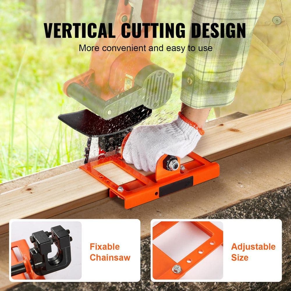 SKYSHALO Chainsaw Mill, Vertical Lumber Cutting Guide with 2in.-6in. Cutting Width, Cast Iron Portable Timber Chainsaw Attachment (3)
