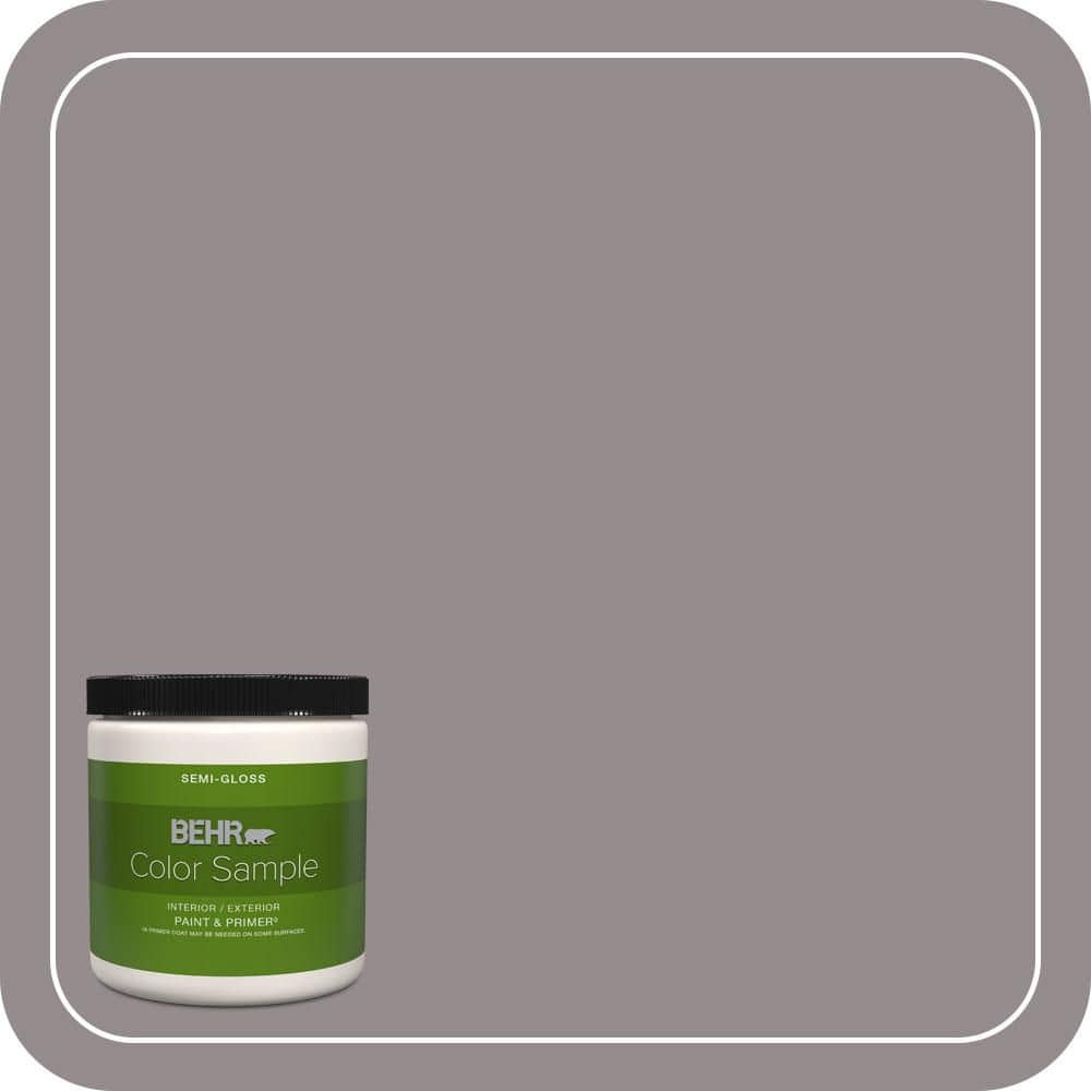 BEHR PREMIUM PLUS 8 oz. #T18-03 Graylac Semi-Gloss Interior/Exterior Paint & Primer Color Sample