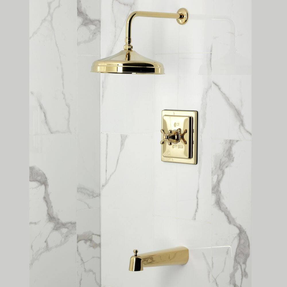 Kingston Brass Revival 1-Handle 1-Spray Tub and Shower Faucet 1.8 GPM in Polished Brass (2)