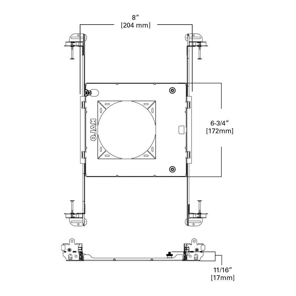 HALO HL 4 in. Mounting Frame for Round and Square Canless Recessed Fixtures (3)