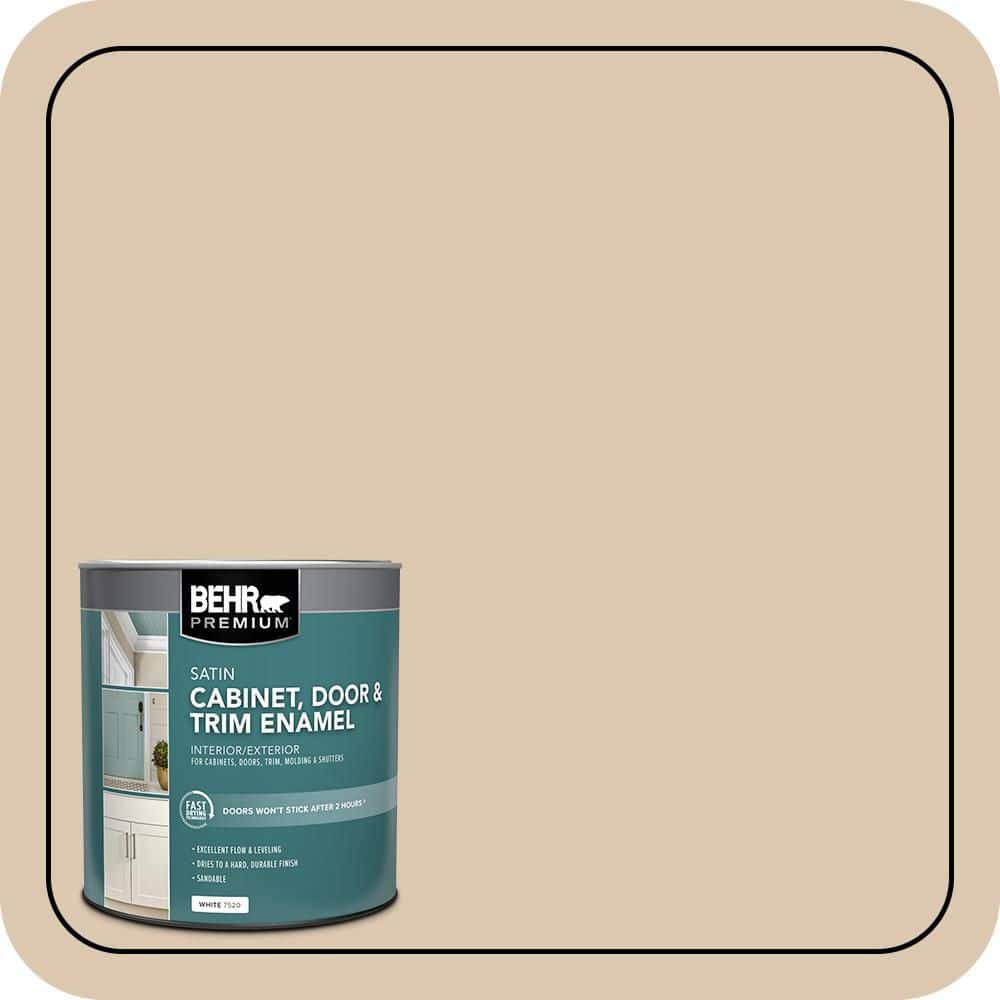 BEHR PREMIUM 1 qt. #N270-2 Lentil Satin Enamel Interior/Exterior Cabinet, Door & Trim Paint (1)