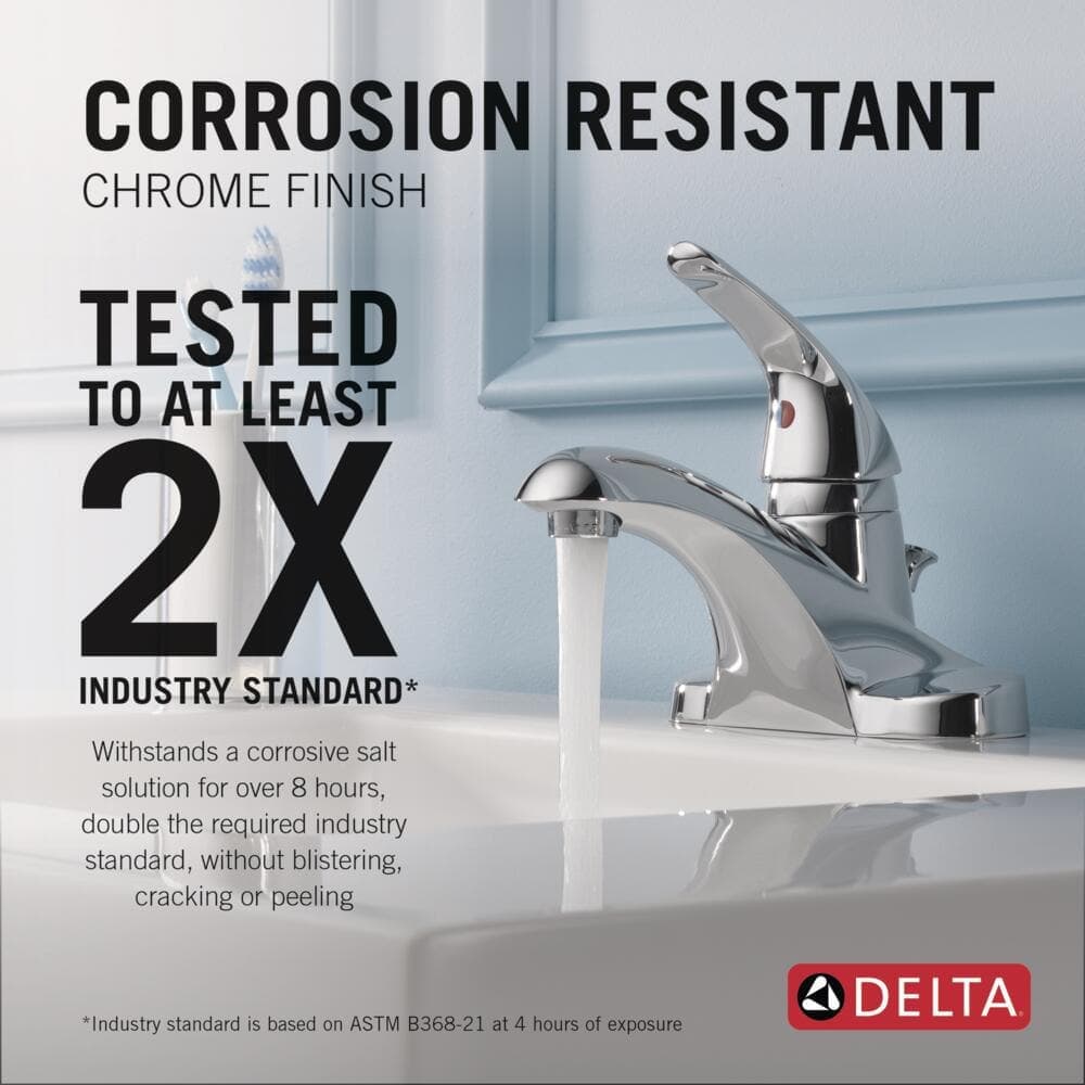 Delta Foundations 4 in. Centerset Single Handle Bathroom Faucet in Polished Chrome (4)