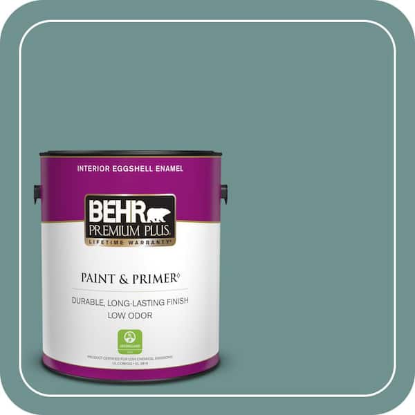 BEHR PREMIUM PLUS #ECC-60-3 Pool Tide Enamel Low Odor & Primer (2)