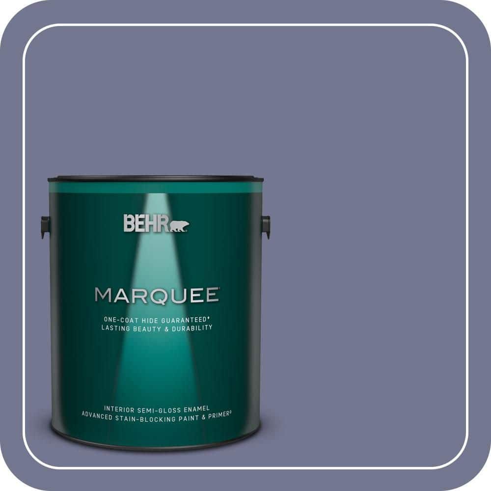 BEHR MARQUEE 1 gal. #MQ5-07 Little Theater One-Coat Hide Semi-Gloss Enamel Interior Paint & Primer