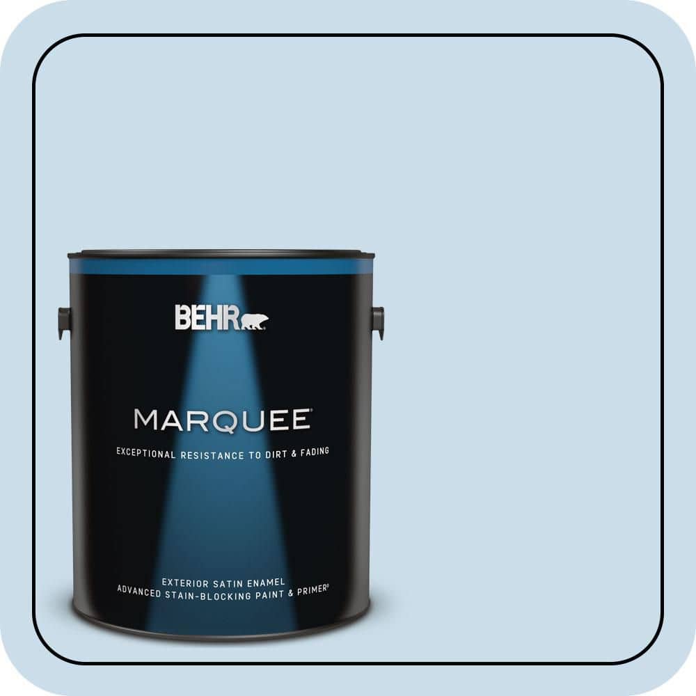 BEHR MARQUEE 1 gal. #560C-2 Caribbean Mist Satin Enamel Exterior Paint & Primer