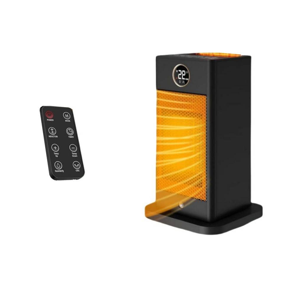 Ahfiwaso 750-1500-Watt 3 in. 1-Electric Convection Oscillating Space Ceramic Heater Humidifier Thermostat D Ambiance Obsidian (1)