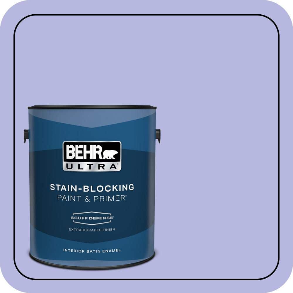 BEHR ULTRA 1 gal. #P550-3 Lavender Cloud Extra Durable Satin Enamel Interior Paint & Primer (1)