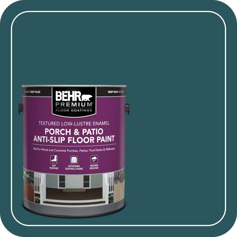 BEHR PREMIUM 1 gal. #MQ6-01 Ocean Abyss Textured Low-Lustre Enamel Interior/Exterior Porch and Patio Anti-Slip Floor Paint (1)