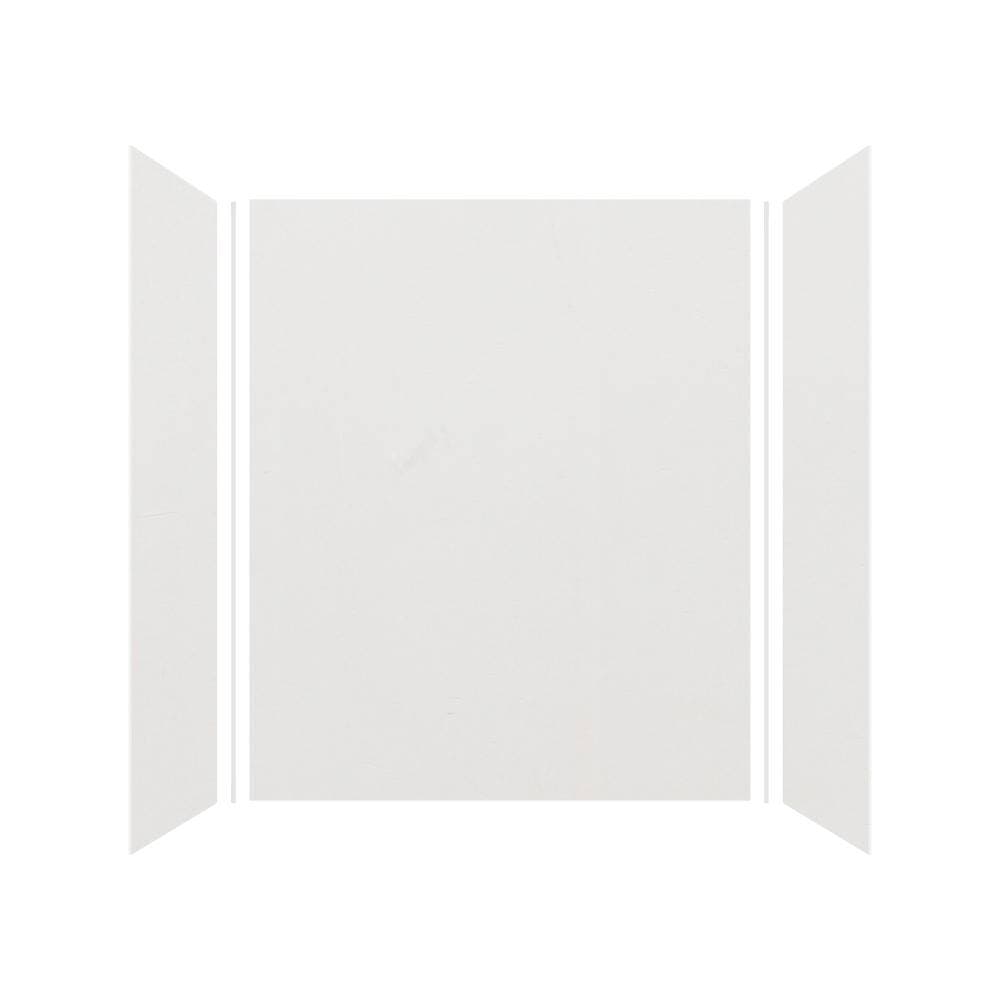 Transolid Expressions 36 in. x 60 in. x 72 in. 3-Piece Easy Up Adhesive Alcove Shower Wall Surround in Grey (2)
