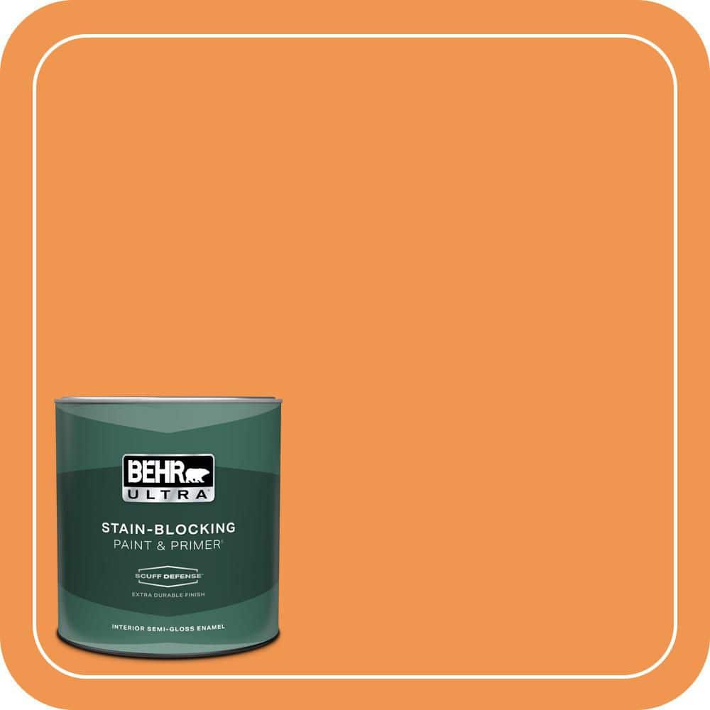 BEHR ULTRA 1 qt. #P230-6 Toucan Extra Durable Semi-Gloss Enamel Interior Paint & Primer
