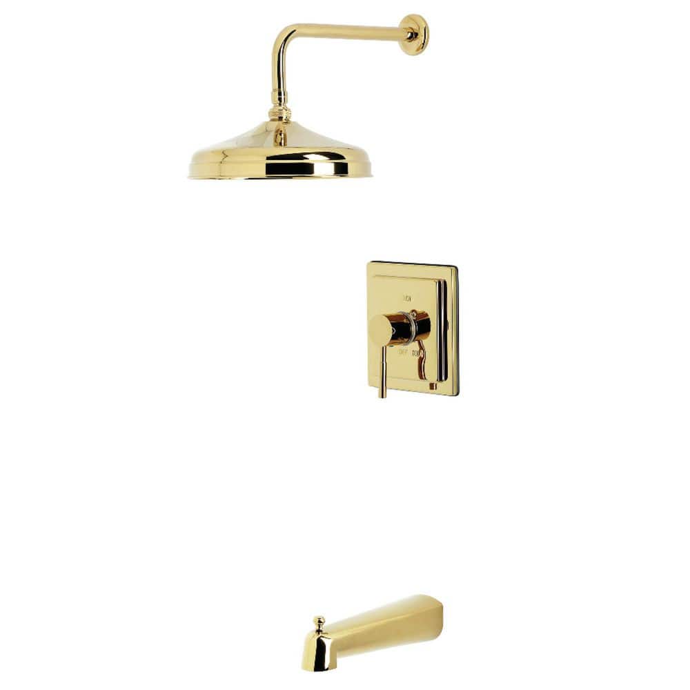 Kingston Brass Concord 1-Handle 1-Spray Tub and Shower Faucet 1.8 GPM in Polished Brass (1)